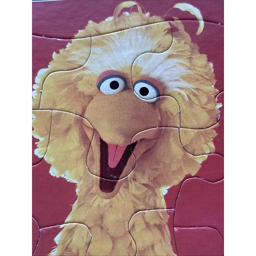 Golden Frame Tray Puzzle Sesame Street Vintage 80s Nostalgia PBS Toy Big Bird